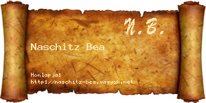 Naschitz Bea névjegykártya